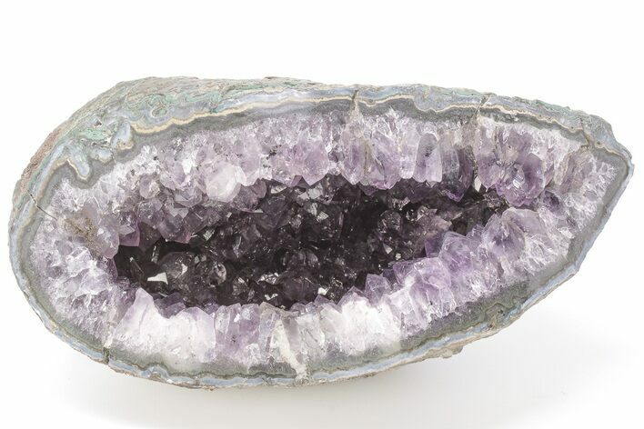 Purple Amethyst Geode With Polished Face - Uruguay #199772